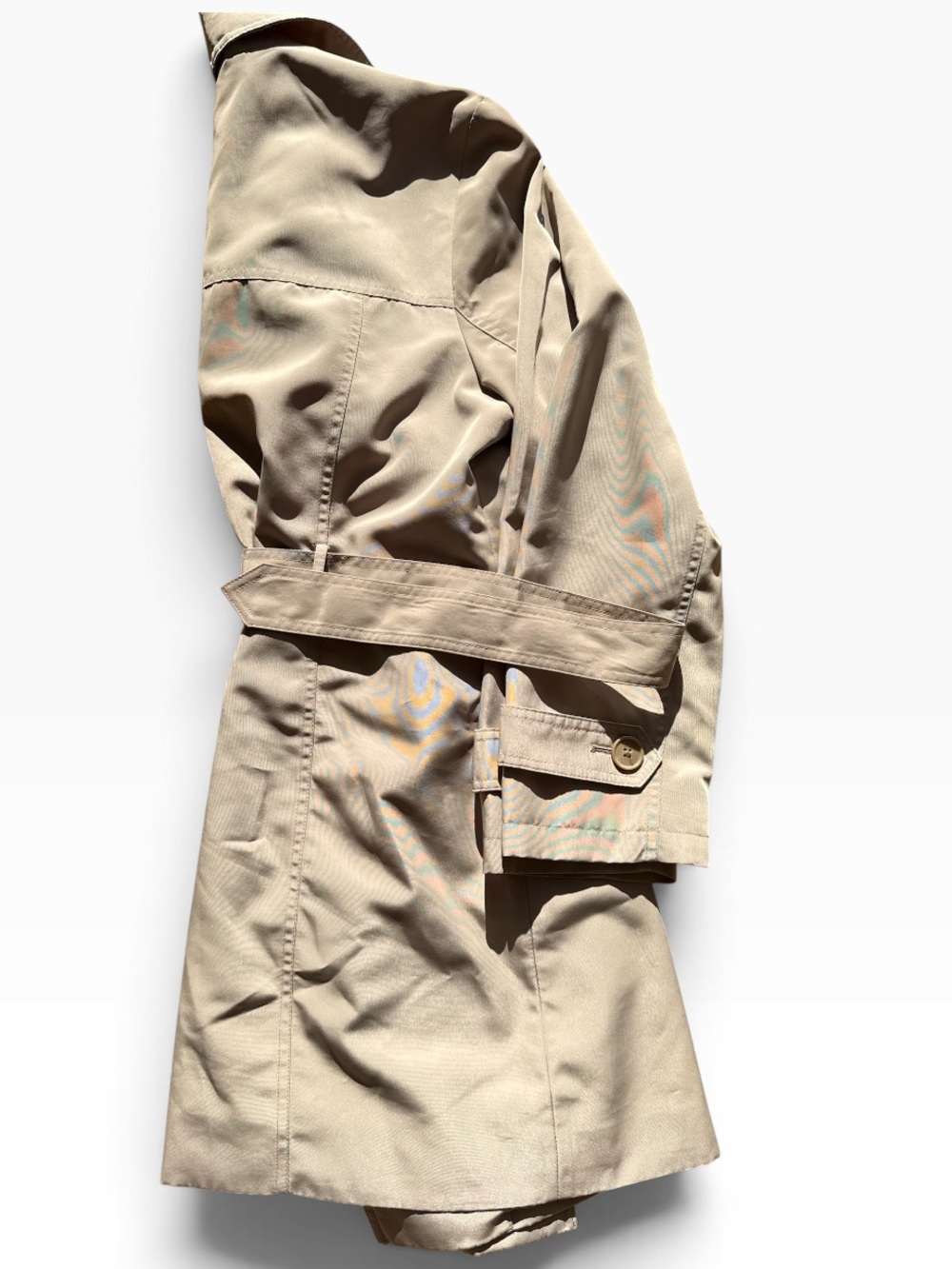 London Fog Women's Long Beige Trench Coated - Picture 7 of 9